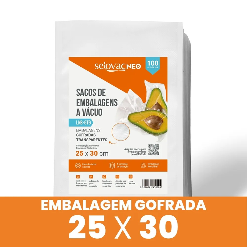 Embalagem 25x30cm 0.012mm com 100 Unidades