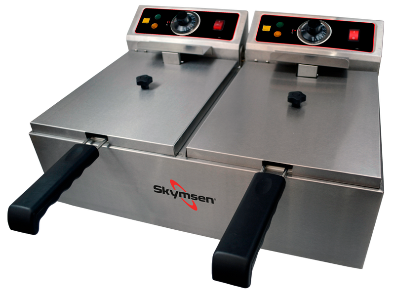 Fritadeira Profissional 2 Cubas de 5 Litros Inox e Alto Desempenho 220V - Skymsen