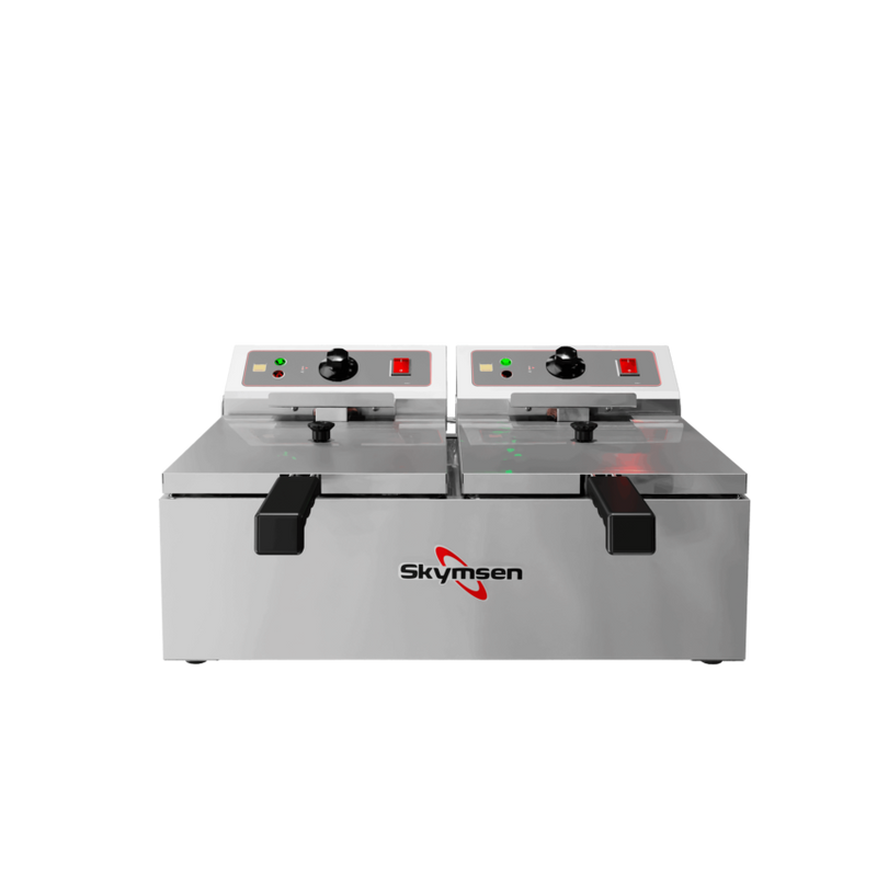Fritadeira Profissional 2 Cubas de 5 Litros Inox e Alto Desempenho 220V - Skymsen