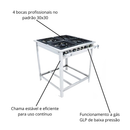 Fogão Extra Inox 4 Bocas 30x30 Baixa Pressão GLP Venâncio