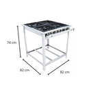 Fogão Extra Inox 4 Bocas 30x30 Baixa Pressão GLP Venâncio