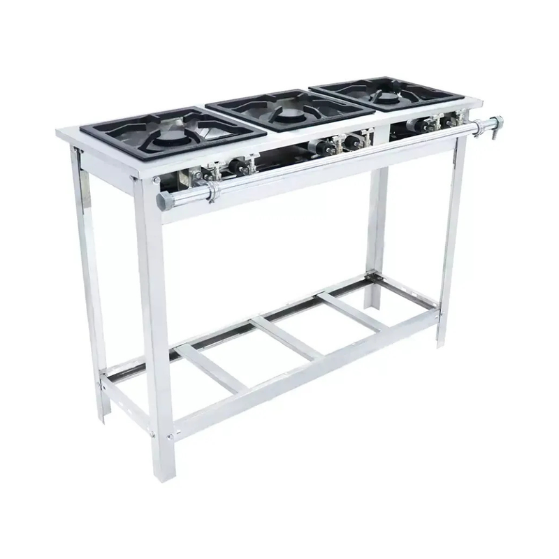 Fogão Extra Inox 3 Bocas 2 Bocas Duplas 1 Boca Simples Venâncio