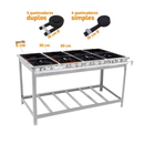 Fogão Extra Inox 8 Bocas 4 Bocas Duplas 4 Bocas Simples Venâncio