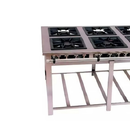 Fogão Maxi 6 Bocas Duplas Central Inox 40x40 Venâncio