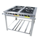 Fogão Maxi Inox Linha 4 Queimadores Espera Forno GLP Venâncio