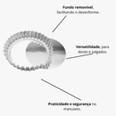Forma Para Torta Crespa Com Fundo Removível