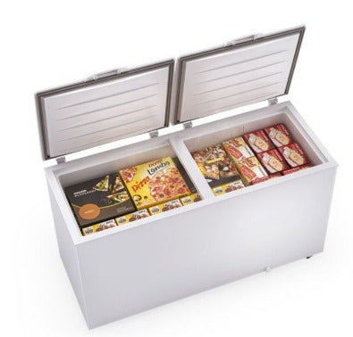 Freezer Horizontal 2 Tampas Cegas 532L 220V Branco Gelopar - Temperatura -16°C a -20°C