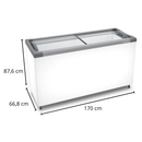Freezer Tampas de Vidro 505 litros 220V Metalfrio