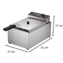 Fritadeira Elétrica 5 Litros de 1 Cuba com 150mm de Profundidade 220V Metalcubas