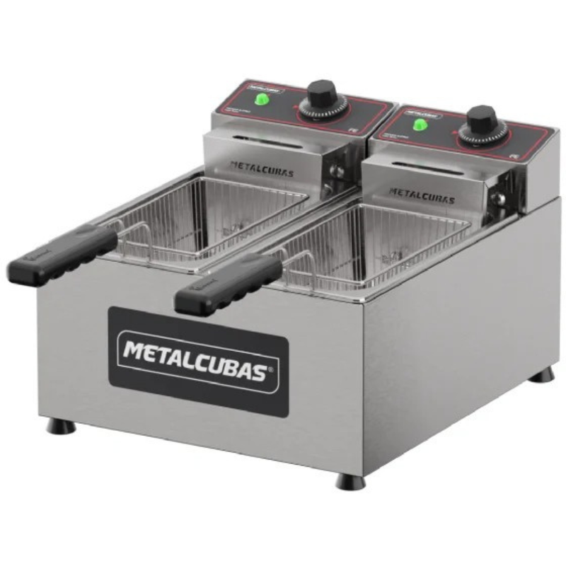 Fritador Elétrico 2 Cubas de 3 Litros 220V Metalcubas