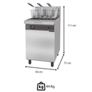 Fritador elétrico 44 Litros Água e Óleo Premium Metalcubas