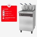 Fritador elétrico 44 Litros Água e Óleo Premium Metalcubas