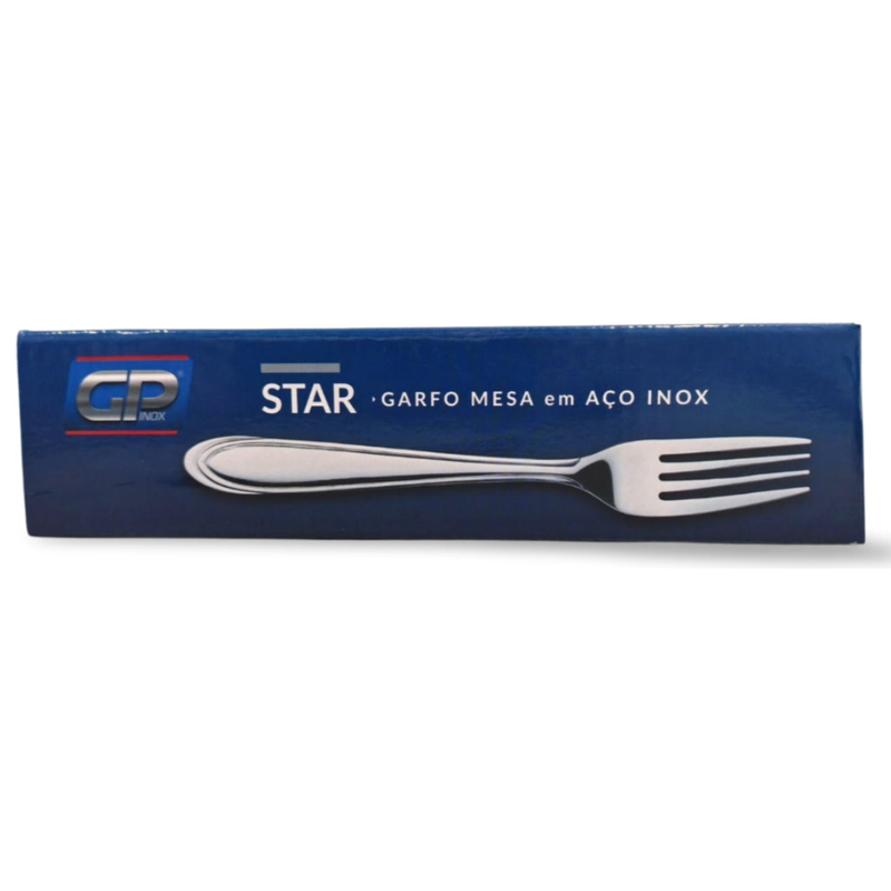 Caixa com 12 Garfos De Mesa Star - GP Inox