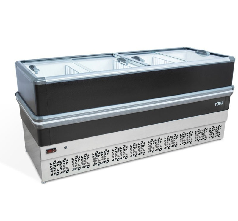 Ilha De Congelados Polar Dupla Ação Vidro Reto Light 220v