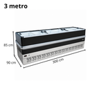 Ilha De Congelados Polar Dupla Ação Vidro Reto Light 220v
