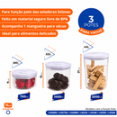 Kit Com 3 Potes a Vácuo Selovac Neo
