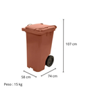 Contêiner Plástico 240L com Rodas - JSN