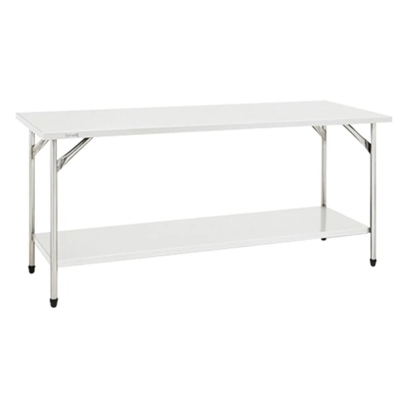 Mesa de Trabalho Inox 430 100x70x85 cm com Prateleira Inferior Lisa Profissional