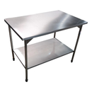 Mesa de Trabalho Inox 120x70x85cm Com Prateleira Inferior Lisa
