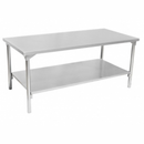 Mesa de Trabalho Inox 430 190x70x85 cm com Prateleira Inferior Lisa Industrial