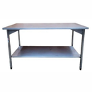 Mesa de Trabalho Inox 430 150x70x85 cm com Prateleira Inferior Lisa Profissional