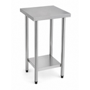 Mesa Inox AI430 400x400x900mm com Prateleira inferior Lisa Promaq