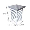 Mesa para Forno 63x50 com Suporte para 8 Bandejas 35x35 Imeca
