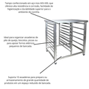 Mesa 80x70 com Suporte para Bandejas ou Cubas Inox Imeca