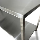 Mesa Inox 150x70x90 Com Prateleira Lisa Inferior Fritomaq