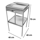 Mesa Corte de Frango Inox 430 40x40x70cm com Gaveta Promaq