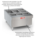 Módulo Condimentador em Aço Inox com Cubas