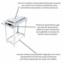 Módulo com Chapa Inox 30CM à gás Venâncio