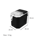 Máquina de Gelo Preta 12kg 220V Agratto