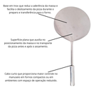 Pá de pizza Inox 30cm Cabo inox curto 40cm - Jota's Grill