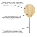 Pá De Pizza De Madeira 36cm Cabo curto 40cm Jota's Grill