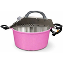 Panela Rosa Misturadora Mexedora Elétrica 8L Bivolt Maná