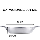 Kit com 2 Panelinha Frigideira Pergaminho Hotel N°18 para Porções Prateado ABC