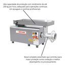 Picador de Carne Maltebec Inox Boca 22 Bivolt Beccaro