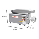 Picador de Carne Maltebec Inox Boca 22 Bivolt Beccaro