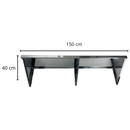 Prateleira Inox 150x40 Suspensa Lisa Promaq