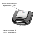 Sanduicheira Preta Inox 220V Agratto