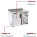 Camara Fria Congela Inox Horizontal Standard com Cuba Lado Direito Venâncio