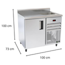 Camara Fria Congela Inox Horizontal Standard com Cuba Lado Direito Venâncio