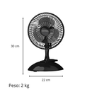 Micro Ventilador 20 cm Black Ventisol Compacto e Eficiente