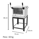 Forno de Lastro a Gás Inox Roma FIRI60 Venâncio Profissional