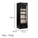 Visa cooler Congelados Freezer Expositor Carbono 445 Litros Gelopar