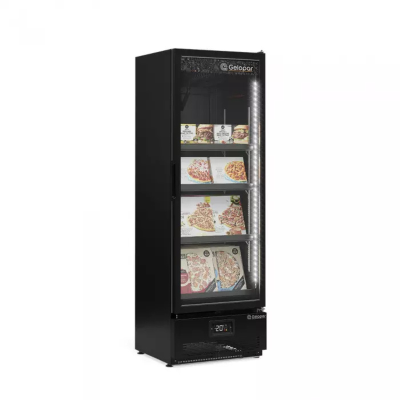 Visa cooler Congelados Freezer Expositor Carbono 445 Litros Gelopar