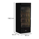 Visa Cooler Cervejeira 600 Litros Preta com Vidro Conservex