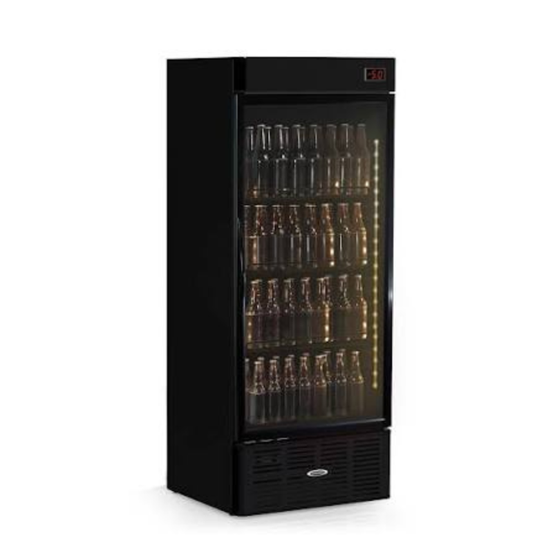 Visa Cooler Cervejeira 600 Litros Preta com Vidro Conservex