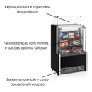 Vitrine Caixa Neutra 0,75m - Gelopar